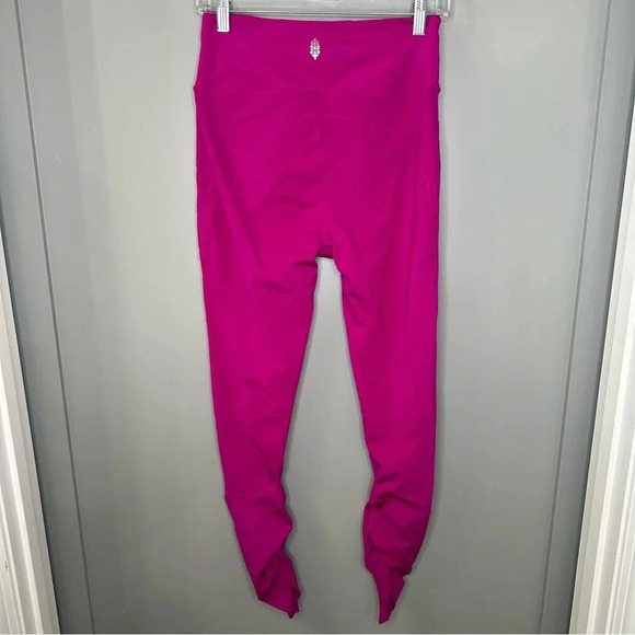Free People Pants - Free People FP Movement Hot Pink Fuscia Scrunch Ankle Leggings Size M